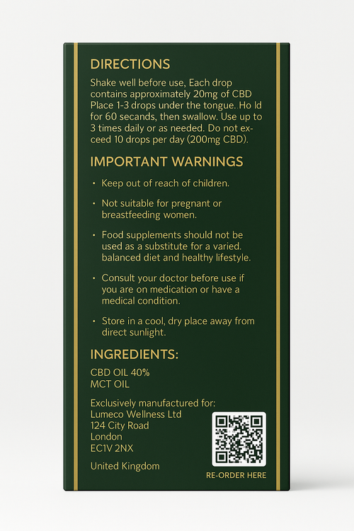 LUMEO 40% CBD Oil – 100ml
